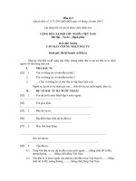 Tài liệu BẢN ĐỀ NGHỊ CẤP GIẤY CHỨNG NHẬN ĐẦU TƯ pptx