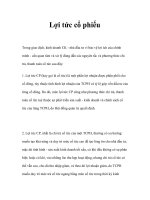 Tài liệu Lợi tức cổ phiếu pptx