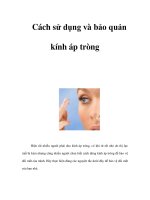 Tài liệu Cách sử dụng và bảo quản kính áp tròng doc