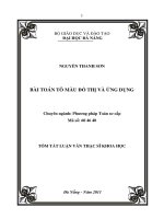 Bài toán tô màu đồ thị và ứng dụng 