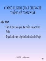 KHÁI QUÁT CHUNG HỆ THỐNG KẾ TOÁN PHÁP