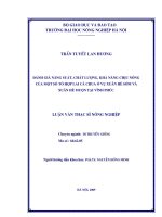 Đánh giá năng suất, chất lượng, khả năng chịu nóng của một số tổ hợp lai cà chua vụ xuân hè sớm và xuân hè muộn tại vĩnh phúc 