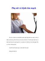 Tài liệu Phụ nữ và bệnh tim mạch docx