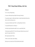 Tài liệu Mở và mở lại Cảng hàng không, sân bay docx