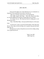 Xác định thành phần hoá học tinh dầu cây long não (cinnamomum camphỏa (l) j s presl) ở nghệ an 