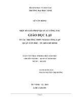 Một số giải pháp quản lý công tác giáo dục lại ở các trường THPT ngoài công lập quận tân phú   TP  hồ chí minh luận văn thạc sĩ khoa học giáo dục 