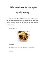 Tài liệu Bốn món ăn có lợi cho người bị tiểu đường pdf