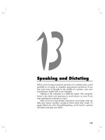 Tài liệu Speaking and Dictating docx