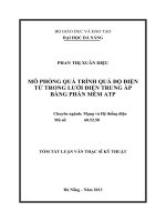 Mô phỏng quá trình quá độ điện từ trong lưới điện trung áp bằng phần mềm ATP 