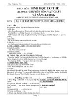 Tài liệu Giáo án Sinh học 11 - CB (2009 - 2010) doc