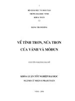 Về tính trơn, nửa trơn của vành và môđun 