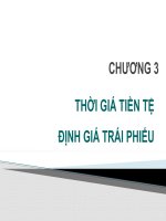 Chương III: Thời giá tiền tệ-Định giá trái phiếu