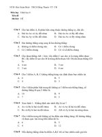 Bài giảng Ngan hang de hoc ky I