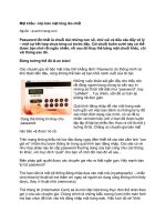 Tài liệu Mật khẩu - lớp bảo mật lỏng lẻo nhất doc