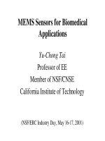 Tài liệu MEMS Sensors for Biomedical Applications pptx