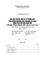 Dạy học chủ đề hàm số ở trường THPT tỉnh xiêng khoảng nước CHDCND lào theo hướng tích cực hóa người học luận văn thạc sĩ toán học 