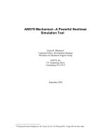 Tài liệu ANSYS Mechanical- A Powerful Nonlinear Simulation Tool pdf