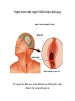 Tài liệu Nghe kém đột ngột: Dấu hiệu đột quỵ doc