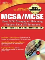 Tài liệu MCSA/MCSE Exam 70-290: Managing and Maintaining a Windows Server 2003 Environment ppt