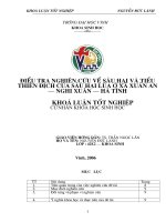 Điều tra nghiên cứu về sâu hại và thiên địch của sâu hại lúa ở xã xuân an   nghi xuân   hà tĩnh 