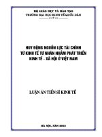 Huy động nguồn lực tài chính từ kinh tế tư nhân nhằm phát triển kinh tế   xã hội ở việt nam 
