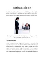 Tài liệu Sai lầm của sếp mới docx