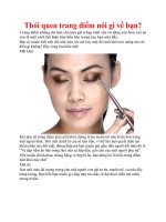 Thói quen trang điểm nói gì về bạn 