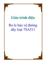 Tài liệu Giáo trình điện: Rơ le bảo vệ đường dây loại 7SA511 ppt
