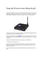 Tài liệu Nâng cấp Wireless router không tốn phí docx