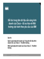 Tài liệu Đối tác trung tâm dữ liệu sẵn sàng kinh doanh của Cisco – tối ưu hóa với Môi trường vận hành theo yêu cầu của IBM pptx