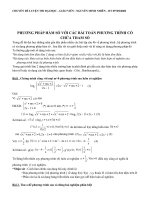 Tài liệu Phương pháp hàm số với bài toán phương trình chứa tham số