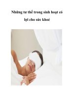 Tài liệu Những tư thế trong sinh hoạt có lợi cho sức khoẻ docx