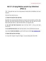 Tài liệu Học Adobe Flash CS4 cơ bản - Bài 17 pptx