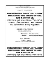 Woman portrait in pamela and clarissa by richardson, moll flanders by daniel defoe in augustan age 