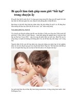 Bí quyết làm tình giúp nam giới 