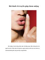 Tài liệu Bài thuốc bí truyền giúp thơm miệng ppt