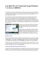 Tài liệu Các lệnh LAN Netsh mới trong Windows 7 và Server 2008 R2 Netsh doc