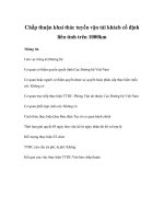 Tài liệu Chấp thuận khai thác tuyến vận tải khách cố định liên tỉnh trên 1000km pdf