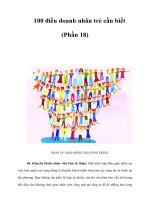 Tài liệu 100 điều doanh nhân trẻ cần biết (Phần 18) pptx