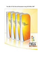 Tài liệu Xóa dấu vết My Recent Documents trong MS Office 2007 pptx