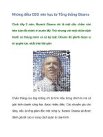 Tài liệu Những điều CEO nên học từ Tổng thống Obama pptx