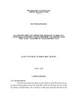 Sự chuyển biến về chính trị, kinh tế, xã hội của cộng hoà nam phi và quan hệ hợp tác thương mại việt nam   nam phi từ năm 1994 đến nay 