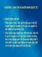 Tài liệu CHƯƠNG I. VẬN TẢI VÀ BUÔN BÁN QUỐC TẾ docx