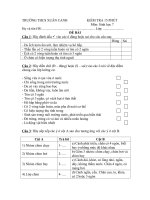 Bài soạn Kiểm tra 15 phút - Sinh 7