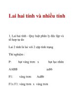 Tài liệu Lai hai tính và nhiều tính pdf