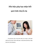 Tài liệu Dấu hiệu giúp bạn nhận biết quá trình chuyển dạ docx