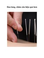 Tài liệu Đau lưng, châm cứu hiệu quả hơn doc