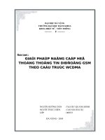 giải pháp nâng cấp mạng thông tin di động GSM theo công nghệ WCDMA 