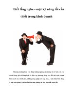 Tài liệu Biết lắng nghe - một kỹ năng tối cần thiết trong kinh doanh docx