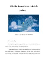 Tài liệu 100 điều doanh nhân trẻ cần biết (Phần 6) ppt